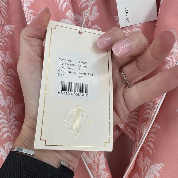 NWT NOTES DU NORD Kia Powder Palm Robe In Pink Size 42 Style 11025 - Picture 6 of 12